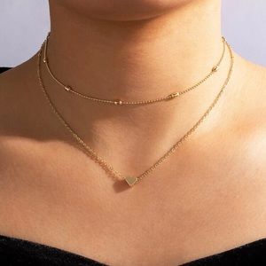 💞 Awesome BoHo heart double layered chain in gold or silver 💕